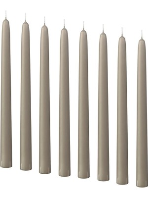 Ikea Klokhet Şamdan Mumu Gri-Bej 5,5 Saat 8 Adet
