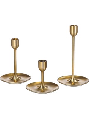 Ikea Fulltalıg Şamdan Pirinç Rengi 3 Adet