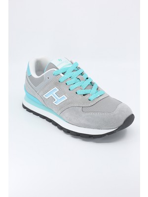 Hammer Jack Chile Hakiki Deri Ciment-Turkuaz Kadın Spor Ayakkabı