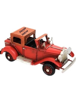 Hediye Fikri Kişiye Özel Nostaljik Dekoratif Metal Araba – Vintage El Yapımı 16 cm x 7 cm x 7 cm