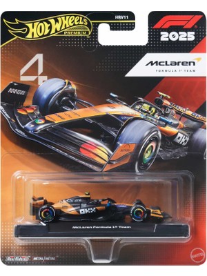 Hot Wheels Premium Formula 1 Yarış Arabası Tekli Paket HRV11 - JKD88 Mclaren Formula 1 Team (#4)