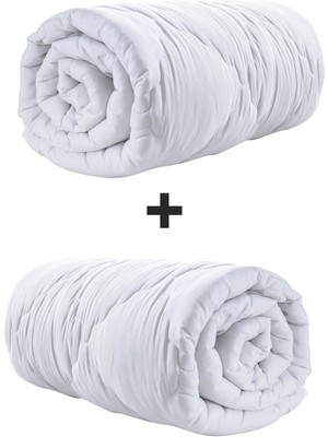 Zeynep Teksil Zeynep Tekstil Çift Kişilik Silikon Yorgan 195 x 215 cm Terletmez Pamuk Polyester 2'li