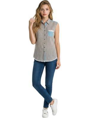 Brandland Kadın Sıfır Kol Gömlek