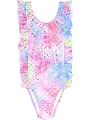 Aquella Kids Desenli Gökkuşağı Mayo