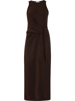 Aquella Lurex Vizon Yandan Bağlamalı Elbise