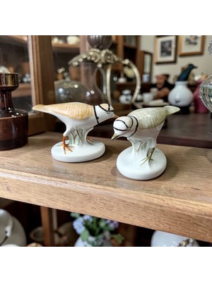 Hureggo Vintage Porselen  ''çulluk Kuşu Biblo Seti''ikili 12X8 cm