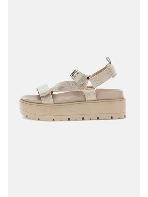 Guess Kadın Fetta Platform Sandalet - Krem