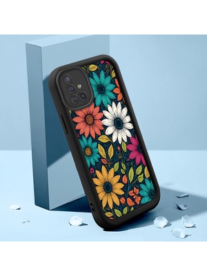 HONTINGA Samsung Galaxy A51 ile Uyumlu Kılıfı Düşüme Önleyici Basitlik Anti Düşme Kamera Korumali Şirin Kedi Siyah Desen Yumuşak Silikon Telefon Kılıfı Kadın ve Erkek Için Uygundur K2-0249
