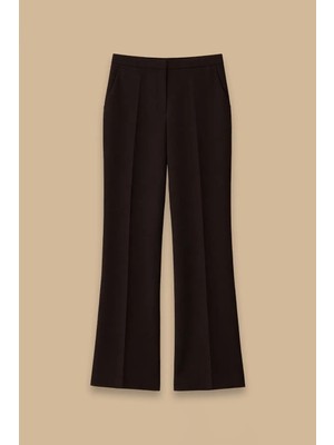 Seçil Kadın Ispanyol Paça Klasik Pantolon - Siyah