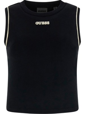 Guess Kadın Clara Aktif Crop T-Shirt - Siyah