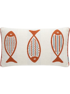 Mudo Home MARİN FISH WAVE KIRLENT TURUNCU 30X50