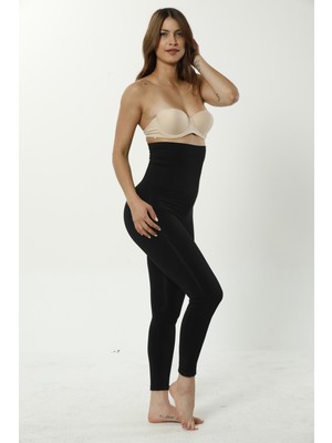 Craftique Form Angel Yüksek Bel Çift Kat Korse Tayt Karın ve Basen Toparlayıcı Diz Yapmayan Kaymayan Silikonlu