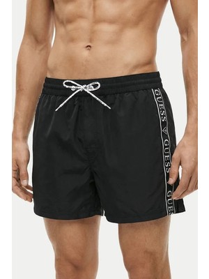 Guess Erkek Poly Deniz Şortu - Siyah