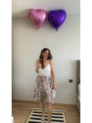 MiraLive Miray- Kadın Askılı V Yakalı Üst Dantel Alt Süprem Mini Elbise