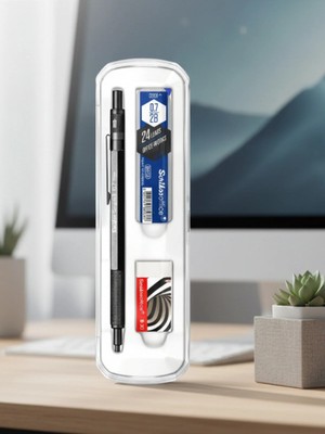 Scrikss Graph-X 3'lü Set Mekanik Kurşun Kalem 0.7 mm Kırmızı
