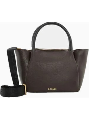 Bogner Wallis Raja Koyu Kahverengi Kadın  Deri El Çantası