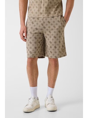 Guess Erkek Ovidio Aktif Regular Fit Şort - Bej