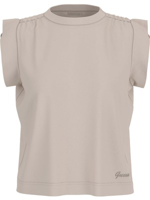 Guess Kadın Light Top T-Shirt - Bej