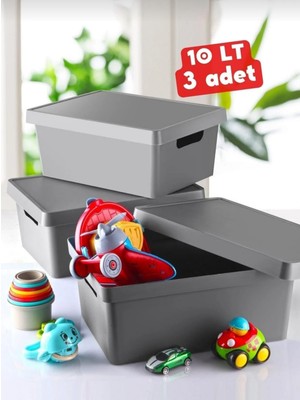 Pure Age 10 Lt. Kapaklı Kutu 3 Adet Organizer