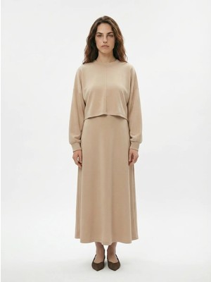 ALLDAY Bej-Iki Parçalı Elbise