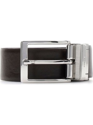 Guess Erkek Milano Ayarlanabilir Çift Taraflı Deri Kemer - Kahverengi