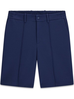 Guess Erkek Spiros Aktif Relaxed Fit Şort - Lacivert