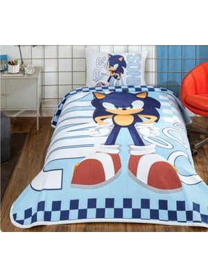 Taç Yeni Sezon Lisanslı Sonıc Speedy Tek Kişilik Pike Takımı