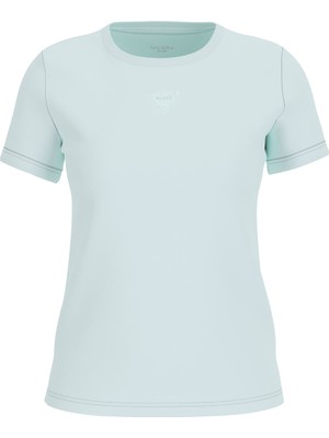 Guess Kadın Jersey Oversize Fit T-Shirt - Mint Yeşili