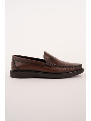 Muggo Gentz Hakiki Deri Rahat Taban Erkek Günlük Klasik Loafer Ayakkabı