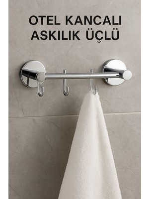 Onno Otel Kancalı Askılık Üçlü