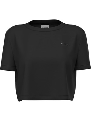 Guess Kadın Selene Aktif Boxy Fit T-Shirt - Siyah