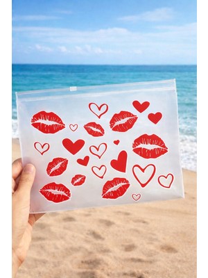 Buzlu Şeffaf Makyaj &bikini ve Mayo Çantası /su Geçirmez-Fermuarlı