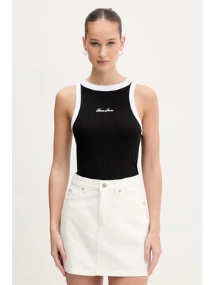 Guess Kadın Embro Modal Karışımlı Top - Siyah