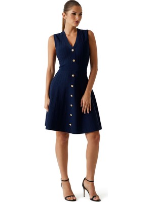 Guess Kadın Amber Triko Elbise - Lacivert