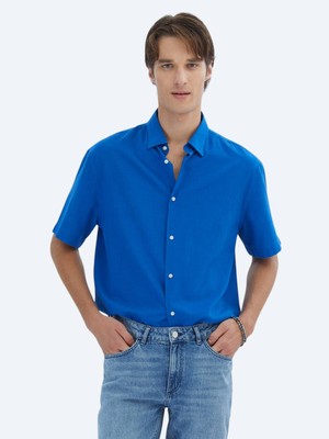 Kip Saks Oversize Fit Dokuma Casual %100 Pamuk Gömlek