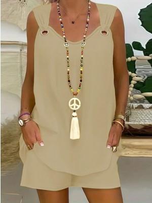 MiraLive Miray- Kadın Kolsuz V Yaka Kuş Gözü Detay Bluz Short Aerobin Ikili Takım