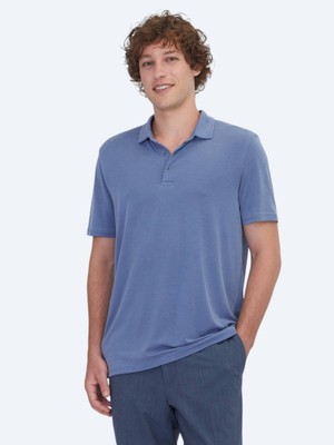 Kip Indigo Düz T-Shirt