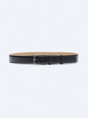 Kip Lacivert %100 Deri Kemer