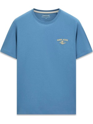 Guess Erkek Gj Regular Fit T-Shirt - Mavi