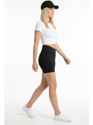 Rays Siyah Çapraz Kemerli Şort 4042