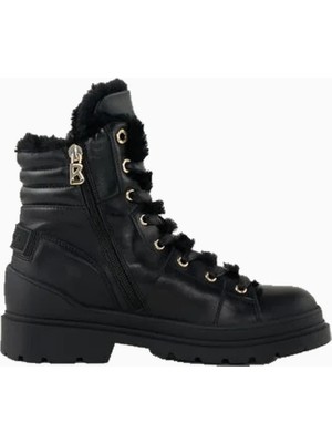 Bogner St. Moritz Siyah Nappa Deri Lambskin Astarlı Çivili Kadın Bot