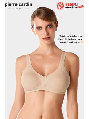 Pierre Cardin Premium Kadın Toparlayıcı Büyük Göğüsler İçin İdeal İki Beden Kadar Küçültücü Kutulu Sütyen