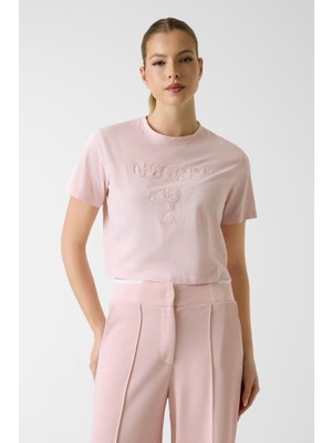 Guess Kadın Habi Aktif T-Shirt - Pembe
