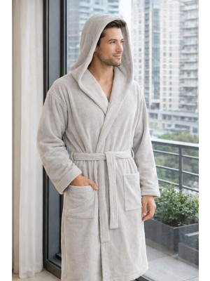 Lara Lisa Bambu Penye Iplik Yumuşak Dokulu Su Emiciliği Yüksek Unisex Kadın Erkek Bornoz