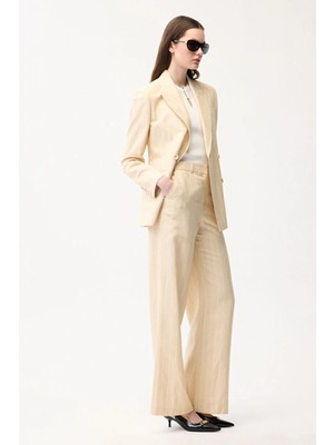 Adl Çizgili Pantolon Sarı 15344798002