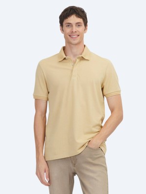 Kip Yağ Yeşili Düz %100 Pamuk T-Shirt