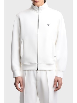 Emporio Armani Pamuklu Regular Fit Logolu Dik Yaka Fermuarlı Sweat Erkek Sweat EM004536 AF10013 U0003