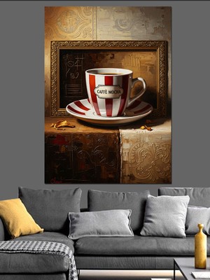 Artmeg Çerçeve Içinde Kahve Fincanı Dekoratif Kanvas - Mdf Ahşap Tablo
