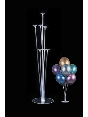 p parti oyunevi Parti Oyun Evi Balon Standı Ayaklı 7 Çubuklu