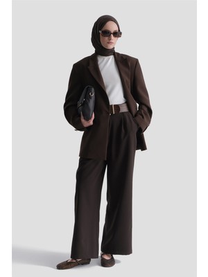 Armine Palazzo Pantolon Kahverengi